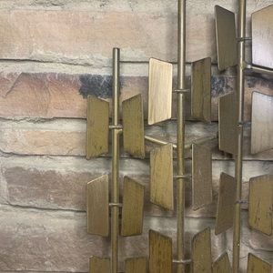 Mid Century Gold Wall Decor
